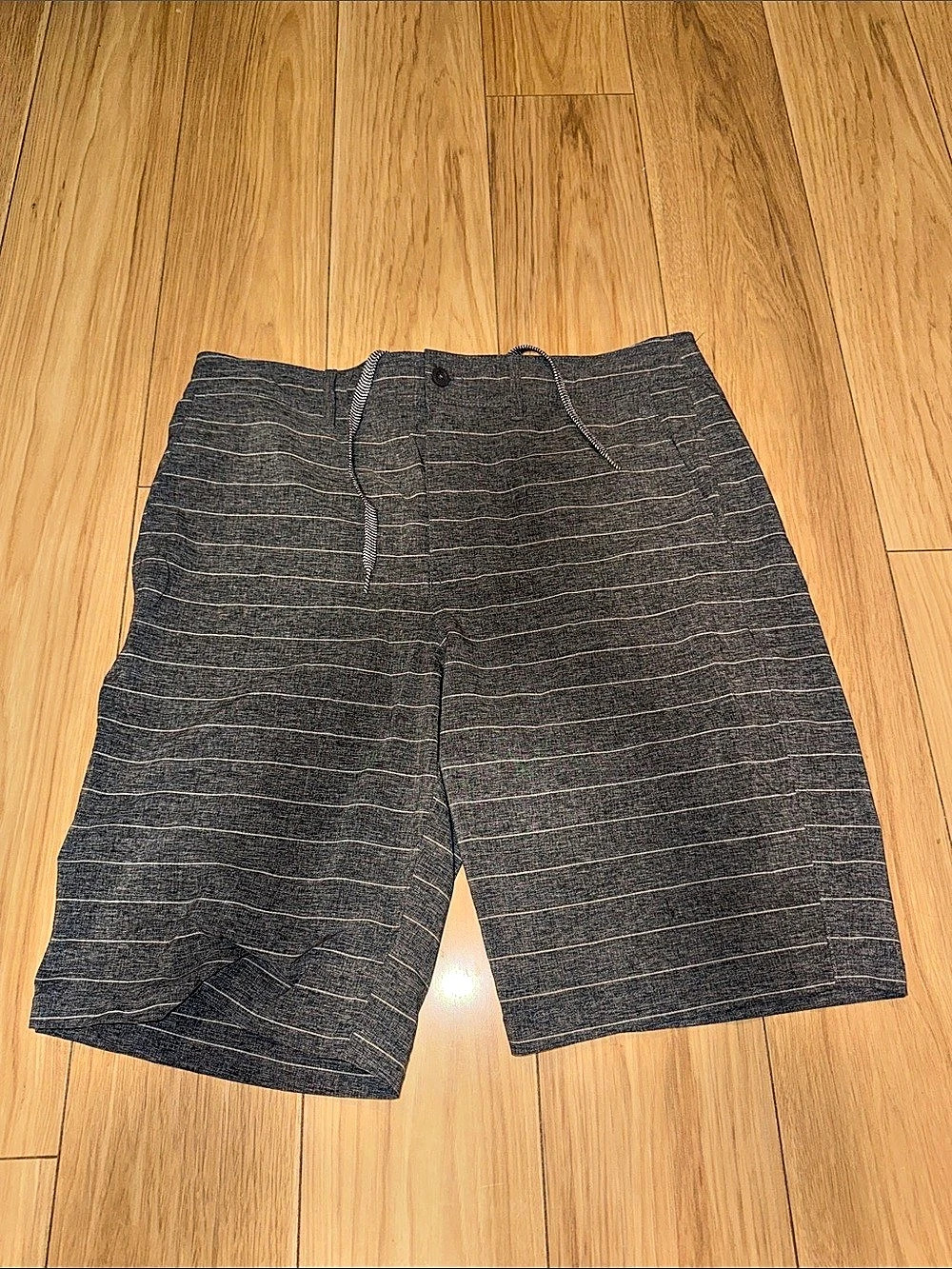 Men's Goodfellow & Co Striped Flat Front Shorts in Gray
